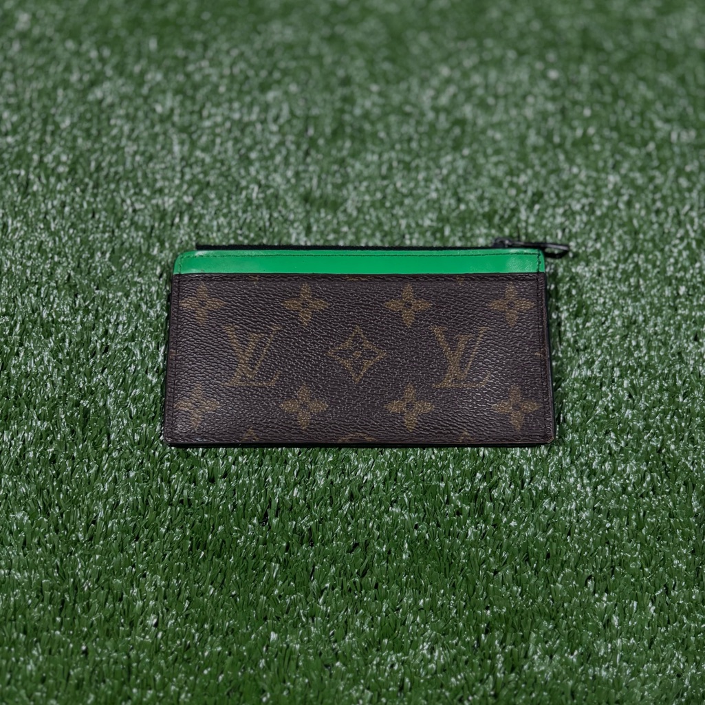 Louis Vuitton Monogram Card Holder Green Authentic